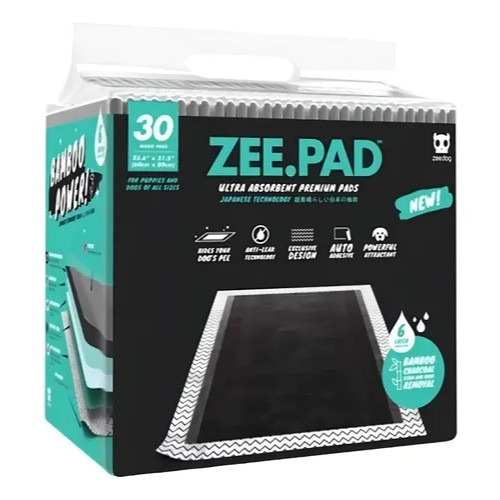 Tapete Higiênico Carvão de Bambu Zee.Pad 30 Unidades - Zee.Dog